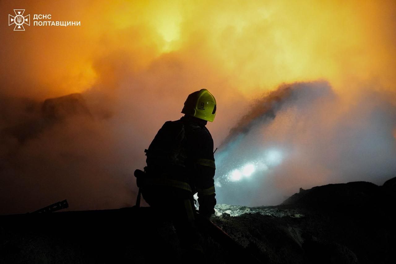 Росіяни вдарили по промисловому об’єкту на Полтавщині